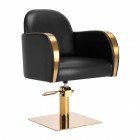Hairdressing Chair GABBIANO MALAGA GOLD black